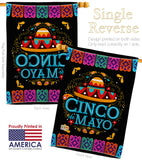 Picado Cinco de Mayo - Southwest Country & Primitive Vertical Impressions Decorative Flags HG115138 Made In USA