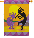 Kokopelli - Southwest Country & Primitive Vertical Impressions Decorative Flags HG115142 Made In USA