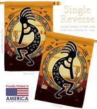 Kokopelli Playing Flute - Southwest Country & Primitive Vertical Impressions Decorative Flags HG115145 Made In USA