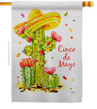 Cactus Cinco de Mayo - Southwest Country & Primitive Vertical Impressions Decorative Flags HG115178 Made In USA