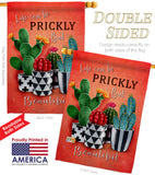 Prickly But Beautiful - Southwest Country & Primitive Vertical Impressions Decorative Flags HG115227 Made In USA