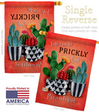 Prickly But Beautiful - Southwest Country & Primitive Vertical Impressions Decorative Flags HG115227 Made In USA