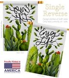 Cactus Life - Southwest Country & Primitive Vertical Impressions Decorative Flags HG115228 Made In USA