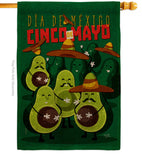 Avocado Fiesta - Southwest Country & Primitive Vertical Impressions Decorative Flags HG115234 Made In USA