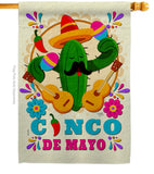 Mr. Cactus Mayo - Southwest Country & Primitive Vertical Impressions Decorative Flags HG115236 Made In USA