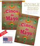 Suzani Cinoco de Mayo - Southwest Country & Primitive Vertical Impressions Decorative Flags HG137042 Made In USA