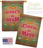 Suzani Cinoco de Mayo - Southwest Country & Primitive Vertical Impressions Decorative Flags HG137042 Made In USA