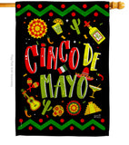 Ready to Cinco de Mayo - Southwest Country & Primitive Vertical Impressions Decorative Flags HG137043 Made In USA