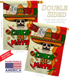 Calavera Cinco de Mayo - Southwest Country & Primitive Vertical Impressions Decorative Flags HG137045 Made In USA