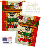 Calavera Cinco de Mayo - Southwest Country & Primitive Vertical Impressions Decorative Flags HG137045 Made In USA