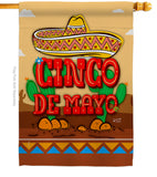 Southwest Cinco de Mayo - Southwest Country & Primitive Vertical Impressions Decorative Flags HG137056 Made In USA