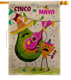 Guacamole Fiesta - Southwest Country & Primitive Vertical Impressions Decorative Flags HG137460 Made In USA