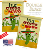 Feliz Cinco de Mayo - Southwest Country & Primitive Vertical Impressions Decorative Flags HG192058 Made In USA