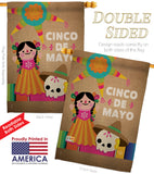 Cinco de Mayo Day - Southwest Country & Primitive Vertical Impressions Decorative Flags HG192059 Made In USA