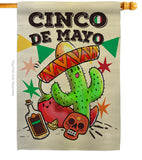 El Cinco de Mayo - Southwest Country & Primitive Vertical Impressions Decorative Flags HG192060 Made In USA