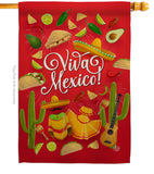 Viva Mexico - Southwest Country & Primitive Vertical Impressions Decorative Flags HG192321 Made In USA