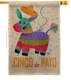 Fiesta of Mayo - Southwest Country & Primitive Vertical Impressions Decorative Flags HG192505 Made In USA