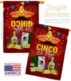 Cinco Festival - Southwest Country & Primitive Vertical Impressions Decorative Flags HG192537 Made In USA