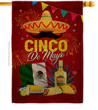 Cinco Festival - Southwest Country & Primitive Vertical Impressions Decorative Flags HG192537 Made In USA