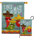 Chili Pepper Cinco de Mayo - Southwest Country & Primitive Vertical Impressions Decorative Flags HG115125 Made In USA