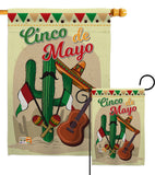 Fiesta Cinco de Mayo - Southwest Country & Primitive Vertical Impressions Decorative Flags HG115128 Made In USA