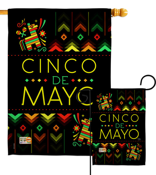 Serape Cinco de Mayo - Southwest Country & Primitive Vertical Impressions Decorative Flags HG115129 Made In USA