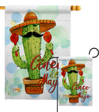 Mr Cactus Cinco de Mayo - Southwest Country & Primitive Vertical Impressions Decorative Flags HG115130 Made In USA