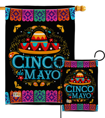 Picado Cinco de Mayo - Southwest Country & Primitive Vertical Impressions Decorative Flags HG115138 Made In USA