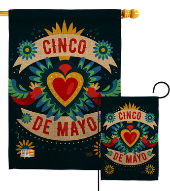 Cambaya Cinco De Mayo - Southwest Country & Primitive Vertical Impressions Decorative Flags HG115158 Made In USA