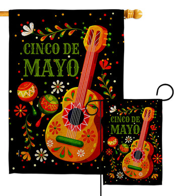 Celebrate Cinco De Mayo - Southwest Country & Primitive Vertical Impressions Decorative Flags HG115224 Made In USA