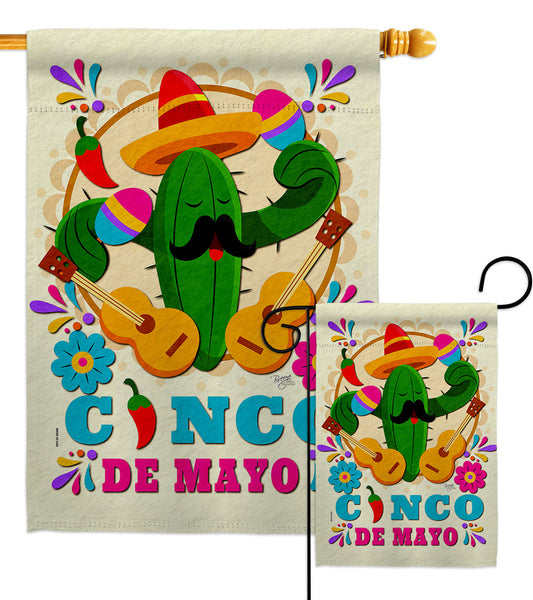 Mr. Cactus Mayo - Southwest Country & Primitive Vertical Impressions Decorative Flags HG115236 Made In USA