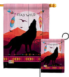 Stay Wild - Southwest Country & Primitive Vertical Impressions Decorative Flags HG137018 Made In USA