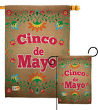 Suzani Cinoco de Mayo - Southwest Country & Primitive Vertical Impressions Decorative Flags HG137042 Made In USA