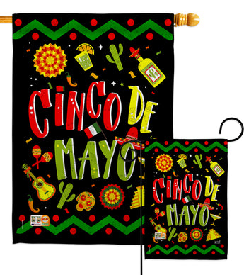 Ready to Cinco de Mayo - Southwest Country & Primitive Vertical Impressions Decorative Flags HG137043 Made In USA