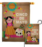 Cinco de Mayo Day - Southwest Country & Primitive Vertical Impressions Decorative Flags HG192059 Made In USA