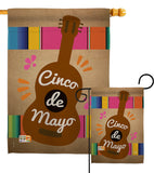 Celebrate Guitarron Cinco De Mayo - Southwest Country & Primitive Vertical Impressions Decorative Flags HG192062 Made In USA