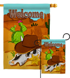 Welcome Longhorn Skull - Southwest Country & Primitive Vertical Impressions Decorative Flags HG192076 Made In USA