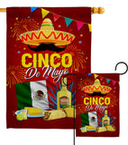 Cinco Festival - Southwest Country & Primitive Vertical Impressions Decorative Flags HG192537 Made In USA