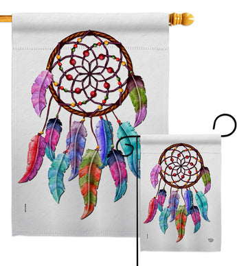 Colorful Dreamcatcher - Southwest Country & Primitive Vertical Impressions Decorative Flags HG192635 Made In USA