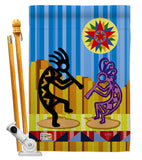 Kokopelli Dream - Southwest Country & Primitive Vertical Impressions Decorative Flags HG115079 Made In USA