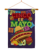 Cinco de Mayo - Southwest Country & Primitive Vertical Impressions Decorative Flags HG115113 Made In USA