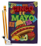 Cinco de Mayo - Southwest Country & Primitive Vertical Impressions Decorative Flags HG115113 Made In USA