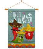 Chili Pepper Cinco de Mayo - Southwest Country & Primitive Vertical Impressions Decorative Flags HG115125 Made In USA