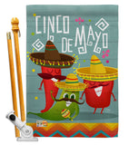 Chili Pepper Cinco de Mayo - Southwest Country & Primitive Vertical Impressions Decorative Flags HG115125 Made In USA