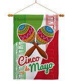 Maracas Cinco de Mayo - Southwest Country & Primitive Vertical Impressions Decorative Flags HG115126 Made In USA