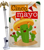 Cactus Fiesta Cinco de Mayo - Southwest Country & Primitive Vertical Impressions Decorative Flags HG115127 Made In USA