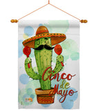 Mr Cactus Cinco de Mayo - Southwest Country & Primitive Vertical Impressions Decorative Flags HG115130 Made In USA