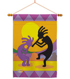 Kokopelli - Southwest Country & Primitive Vertical Impressions Decorative Flags HG115142 Made In USA