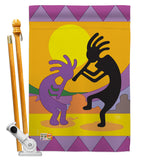 Kokopelli - Southwest Country & Primitive Vertical Impressions Decorative Flags HG115142 Made In USA