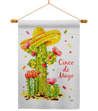 Cactus Cinco de Mayo - Southwest Country & Primitive Vertical Impressions Decorative Flags HG115178 Made In USA